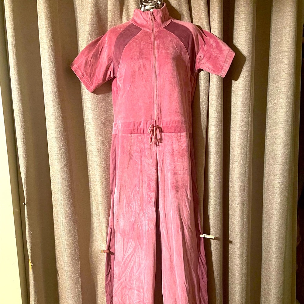 Pink Velvet Jogger Suit Sz L